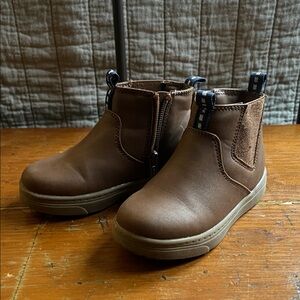 Cat & Jack Brown Kids Boots with Side Zipper